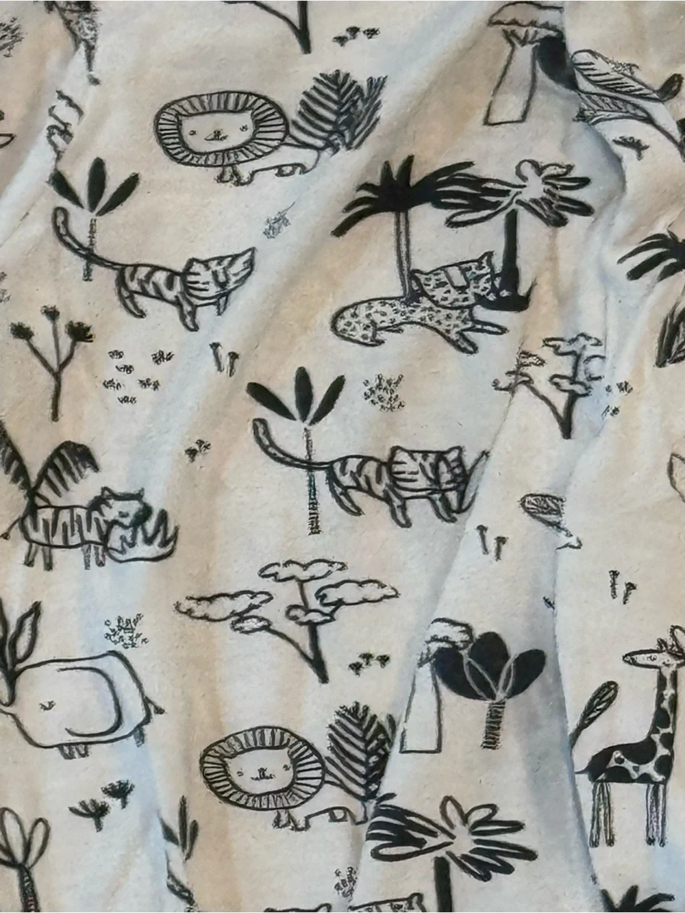 Magnetic Me Footed One-Piece with Black Nature Print